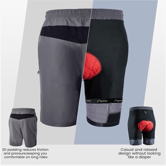 Sportneer Bike Shorts 3D Padded lightweight riding shorts XL UPF50+ - Picture 3 of 12
